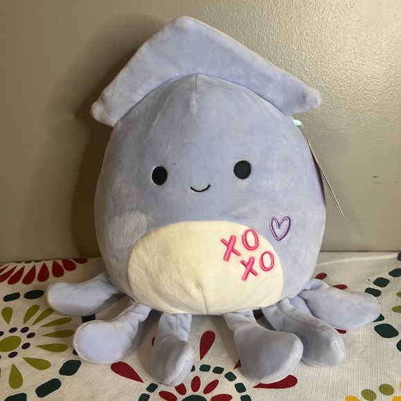NWT Squishmallow Stacy the Squid XOXO Heart Valentine 2021 Plush Toy - Picture 1 of 7